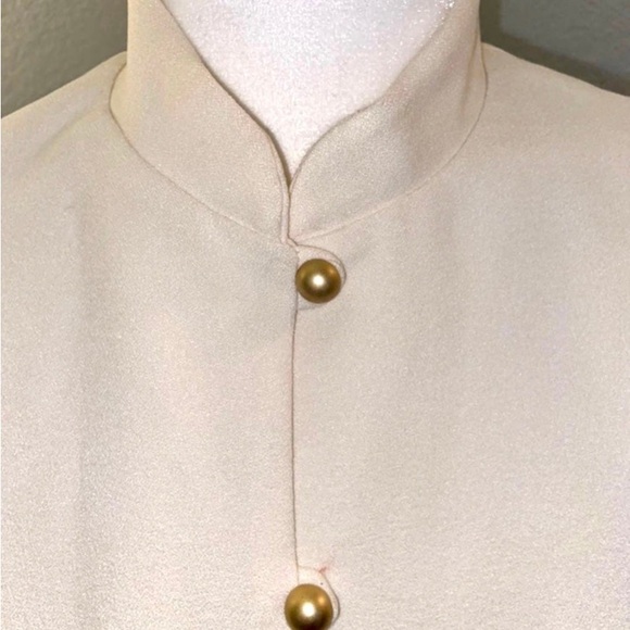 1960'sHandmade ModCoat w/gold buttons & 19th century inspired straight collars-L - Picture 2 of 7